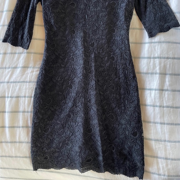 Black French Lace Dress - Picture 7 of 9